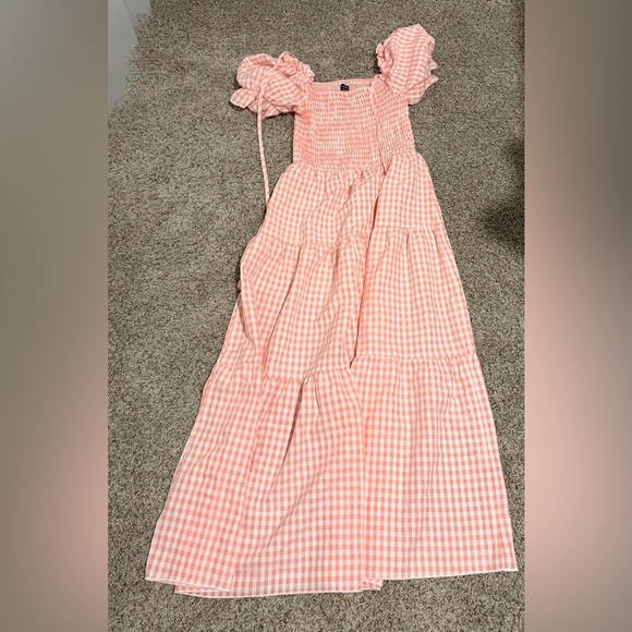 SHEIN Dresses & Skirts - SHEIN Pink Gingham Maxi Dress